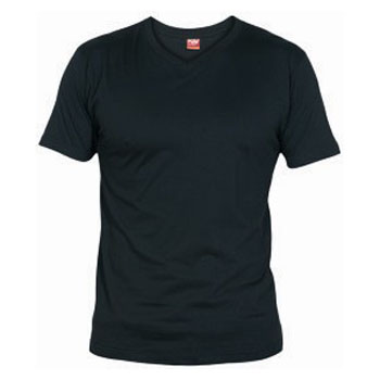 Camiseta pico manga hombre corta ref. 6603 color negro