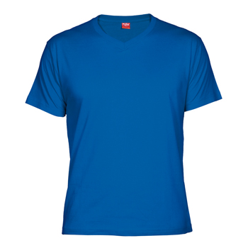 Camiseta pico manga hombre corta ref. 6603 color azul