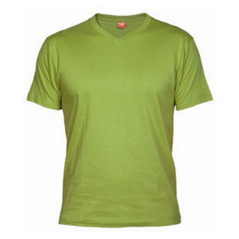 Camiseta pico manga hombre corta ref. 6603 color verde
