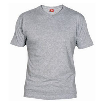 Camiseta pico manga hombre corta ref. 6603 color gris